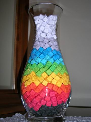 Jarrón con arco iris