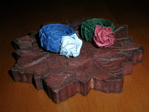 Anillos con rosa